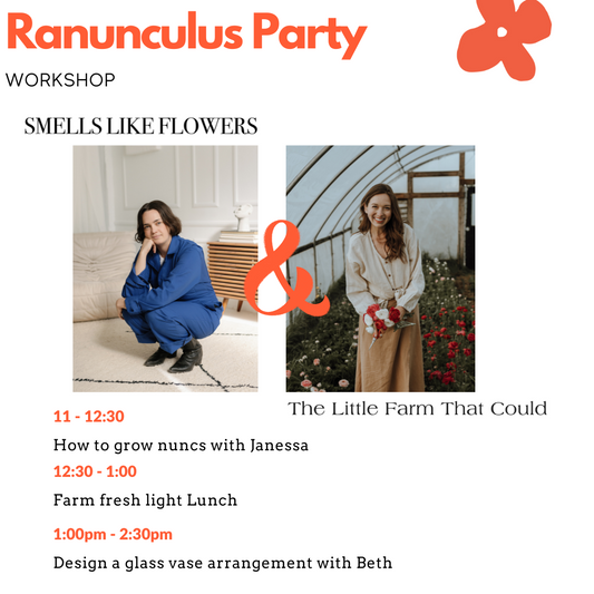 June 2nd Ranunculus Party Workshop (New Spaces Open)